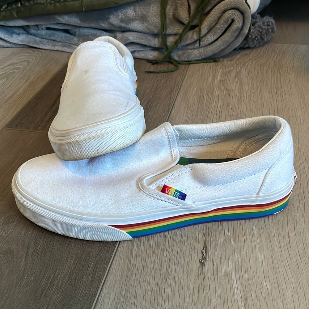 Pride colored vans. Size 7.5 women